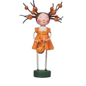 Lori Mitchell Twiggy Autumn Pumpkin Halloween Figurine #15527 - NEW